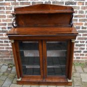 Victorian rosewood chiffonier with glass