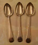 3 silver dessert spoons, Glasgow 1829, a