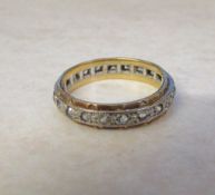 18ct gold full eternity ring with spinel