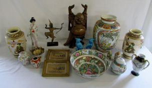 Assorted oriental style ceramics etc