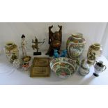 Assorted oriental style ceramics etc