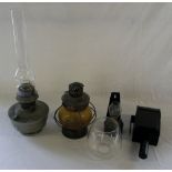 Assorted lamps inc Duntafil carriage lam