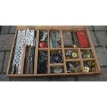 Meccano set in a wooden box