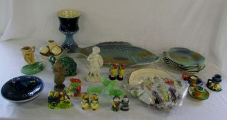 Various ceramics inc fish plates, Sylvac