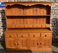 Large pine dresser 6ft' wide x 6ft4in hi