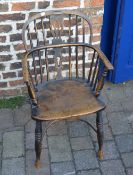 Splat back Windsor chair with crinoline