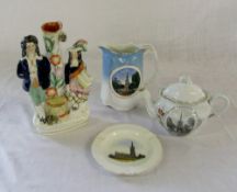 Assorted Louth ceramics and a Staffordsh