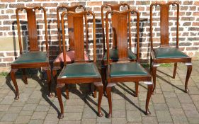 6 Queen Anne style chairs