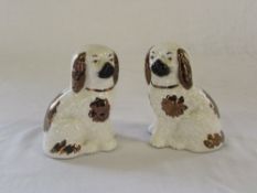 Pair of miniature Staffordshire King Cha