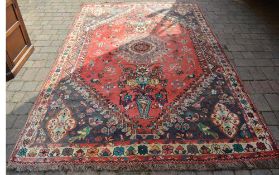 Red and grey Persian carpet 320 cm x 213