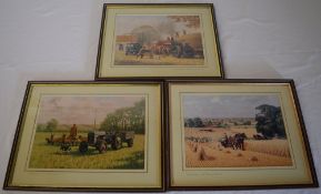 3 Robin Wheeldon framed prints with penc