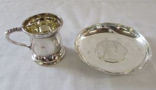 Silver miniature tankard Birmingham 1972