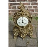 Large brass Italian mantle clock in the