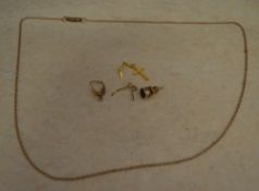 Various 9ct gold scrap including a neckl