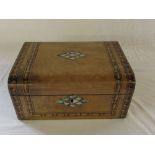 Victorian strapware sewing box