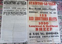 Lincolnshire Sale posters - The Manor Ho