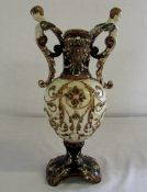 Majolica vase (with repairs to handle) H