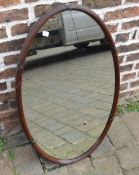 Oval wall mirror