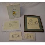 Winnie the Pooh framed prints and a phot