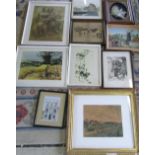 Selection of paintings and prints