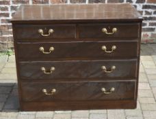 Oak Georgian reproduction chest of drawe