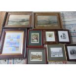 Assorted prints inc Louth Cornmarket