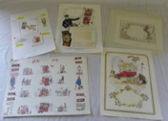 Selection of 'This England' watercolours