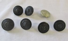 7 various Grimsby Police buttons