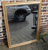 Large gilt framed mirror, approx 89cm x
