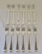 12 silver dinner forks Sheffield 1934/5