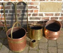 Various brass and copper including coal