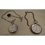 Silver pocket watch engraved 'Thomas Bra