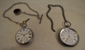 Silver pocket watch engraved 'Thomas Bra