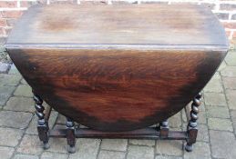 1930s oak gate leg table