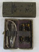 Field Surgeon's kit in small leather pur