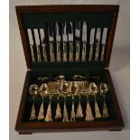 Silver plate canteen of cutlery