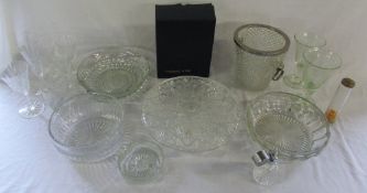 Various glassware inc large cake stand a