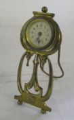 Brass Art Nouveau clock H 20 cm