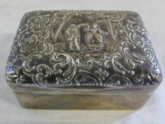 Small silver box Chester 1897 maker Stok