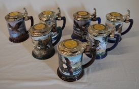 7 Franklin Mint collectable tankards dep