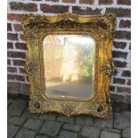 Ornate gilt framed mirror 71 x 83 cm