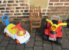 Child's battery operated sit on quad bik