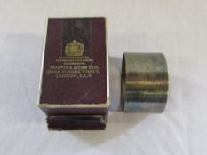 Silver napkin ring maker Turner & Simpso