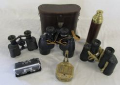 Various binoculars inc Taylor Hobson 194