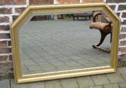 Gilt wall mirror with bevelled glass