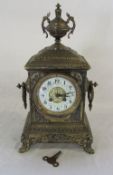 Brass mantle clock H 39 cm