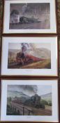 3 limited edition steam train prints by