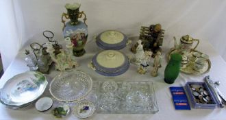 Various ceramics and glassware inc Norit