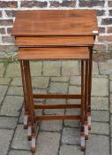 Nest of 3 mahogany tables in the Chippen