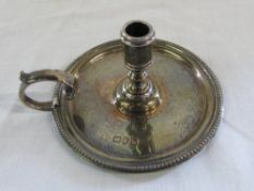 Small silver chamber stick London 1897 w